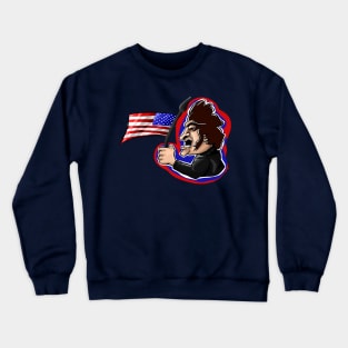 Javier Milei with American flag Crewneck Sweatshirt